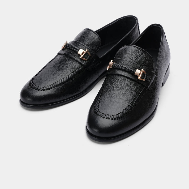 PEBBLE GRAIN LEATHER SHOE