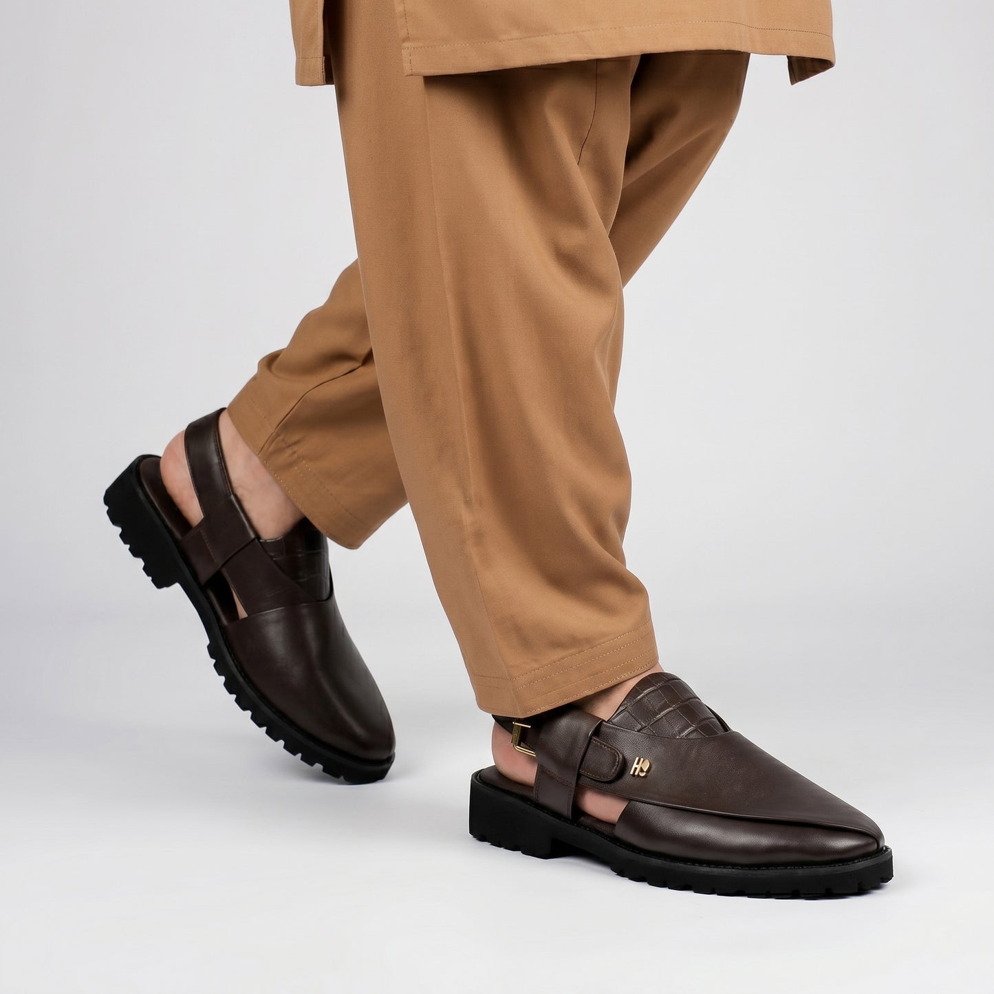 SPLIT LEATHER COMFORT SANDAL