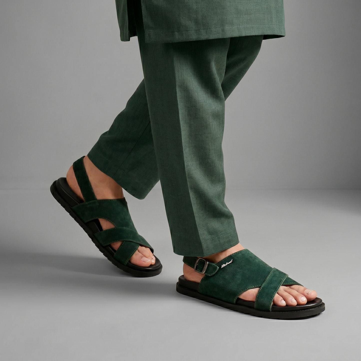 SUED LEATHER COMFORT SANDAL
