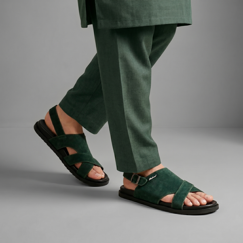SUED LEATHER COMFORT SANDAL