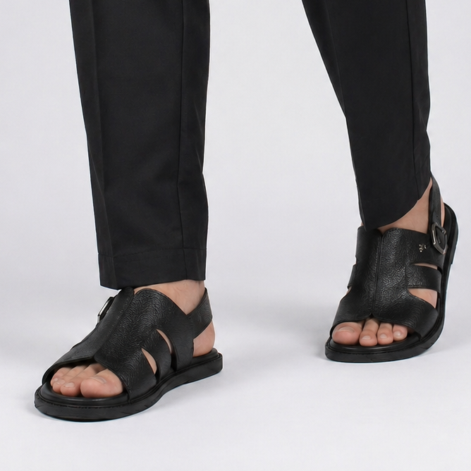MILLED LEATHER SOFT SANDAL