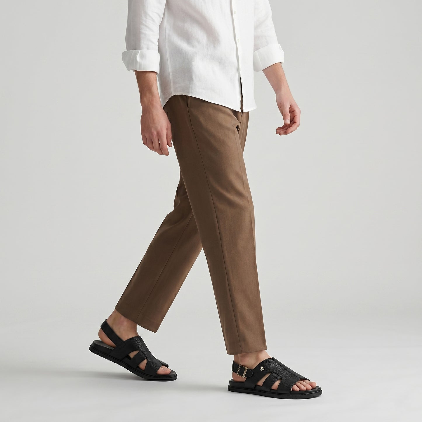 MILLED LEATHER SOFT SANDAL