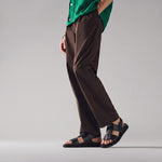 BLACK ANILINE LEATHER SANDAL