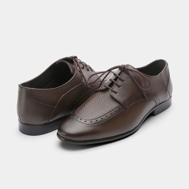 SPLIT LEATHER LACE UP SHOES