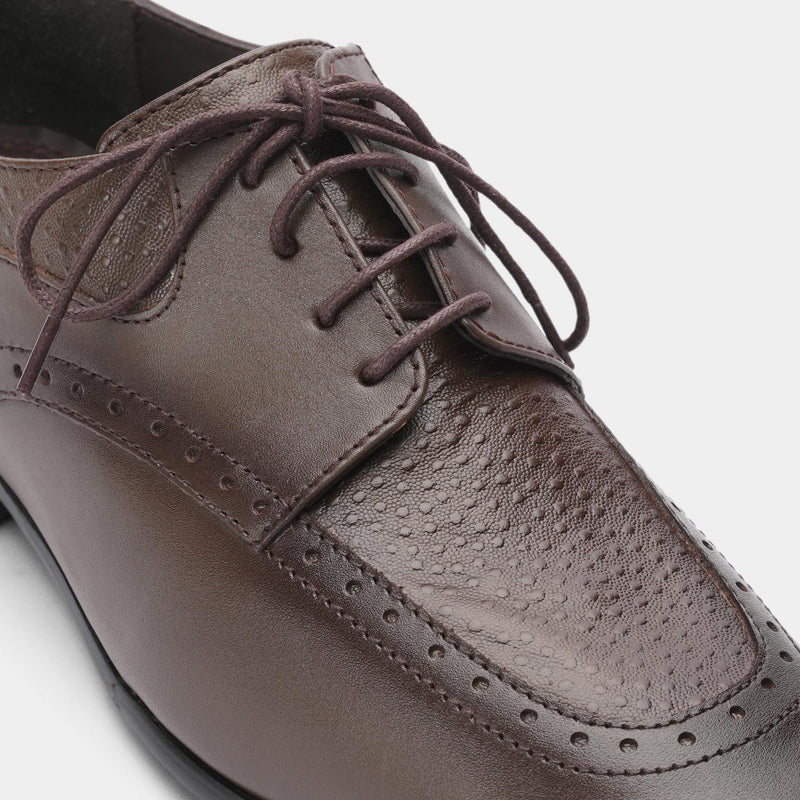 SPLIT LEATHER LACE UP SHOES