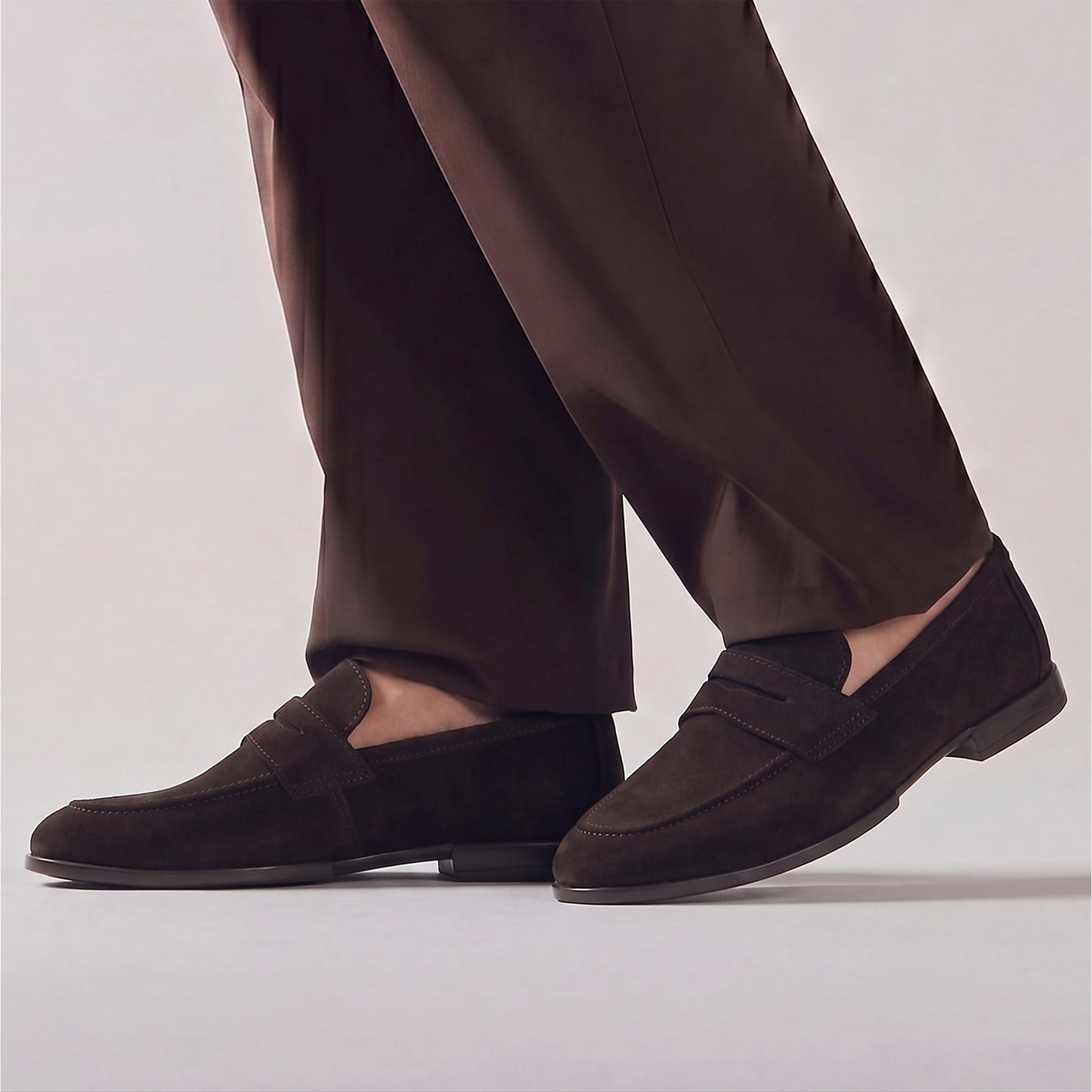 BROWN SUEDE LEATHER LOAFERS