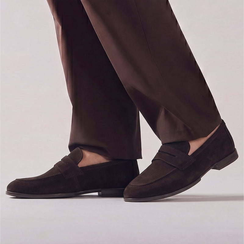 BROWN SUEDE LEATHER LOAFERS