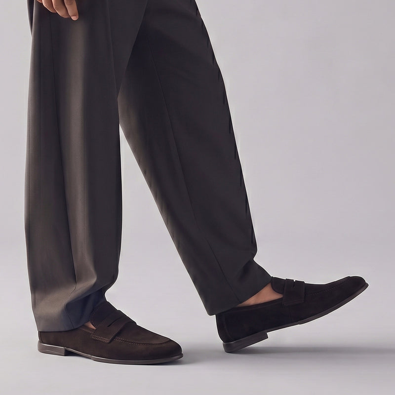 BROWN SUEDE LEATHER LOAFERS