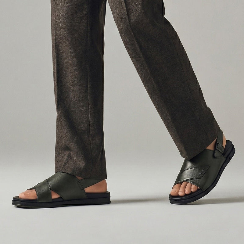 ANILINE LEATHER EVA SANDAL - Hi-Street