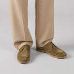 BEIGE SUEDE LACE UP SHOES - Hi-Street