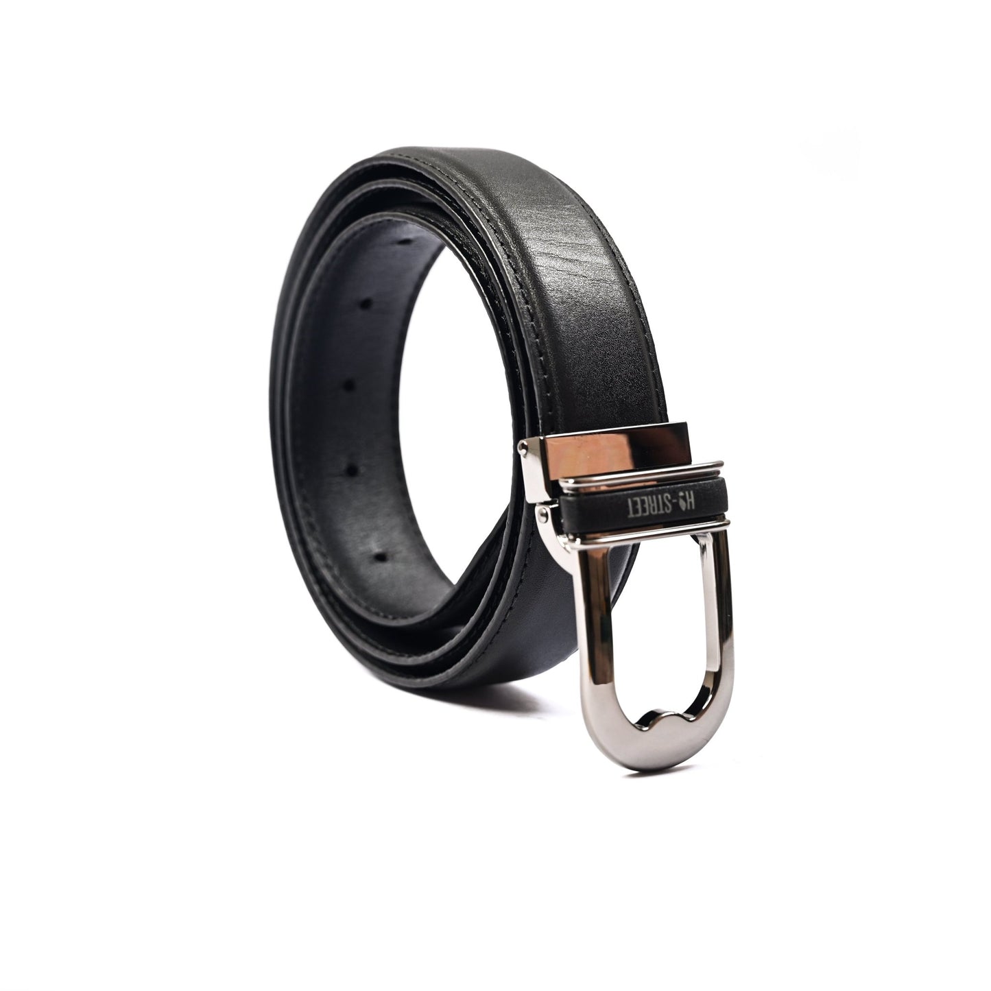 BLACK ANILINE LEATHER BELT - Hi-Street