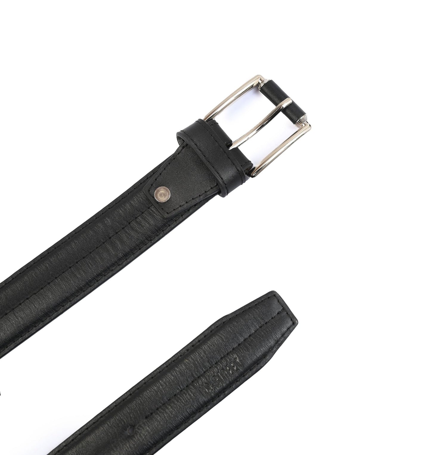 BLACK ANILINE LEATHER BELTT - Hi-Street