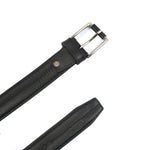 BLACK ANILINE LEATHER BELTT - Hi-Street