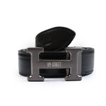 BLACK ANILINE LEATHER BELTT - Hi-Street