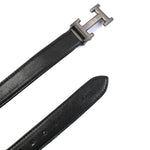BLACK ANILINE LEATHER BELTT - Hi-Street