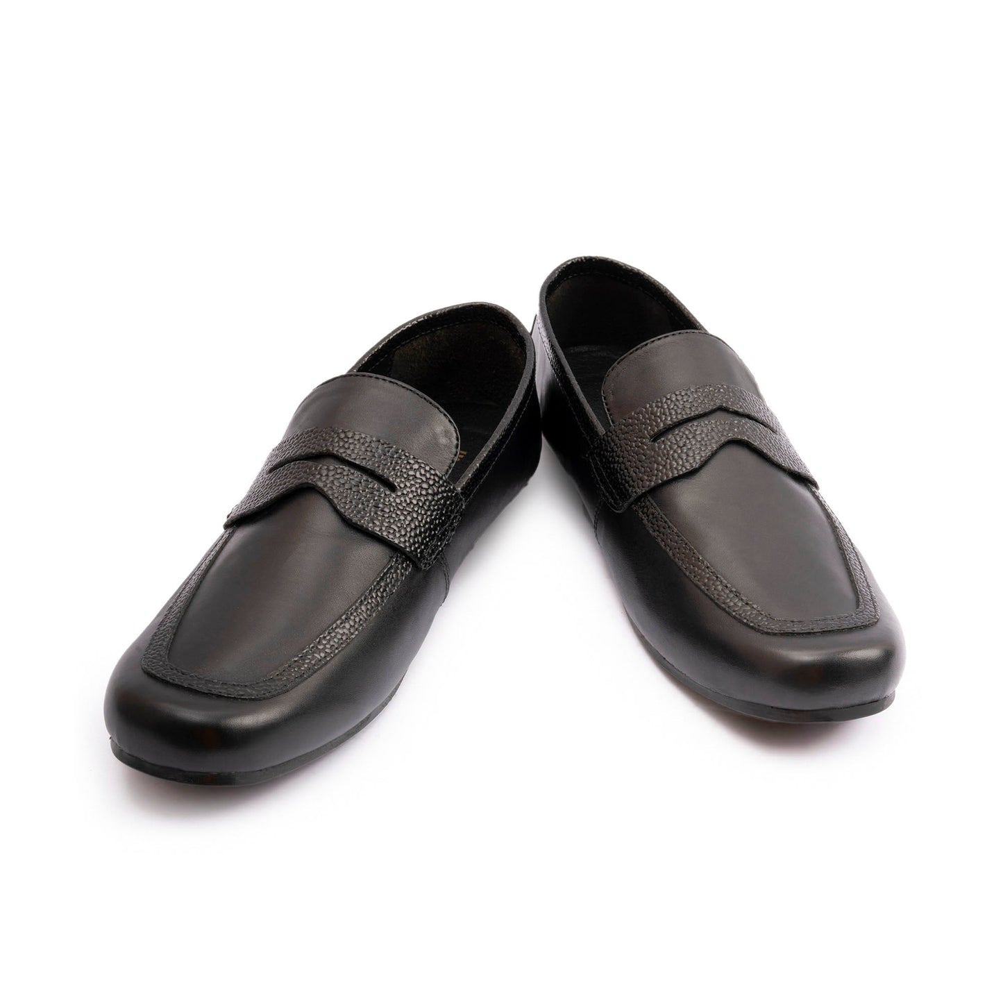 BLACK ANILINE LEATHER MOCCASIN - Hi-Street