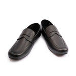 BLACK ANILINE LEATHER MOCCASIN - Hi-Street