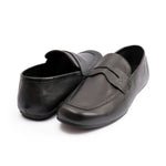 BLACK ANILINE LEATHER MOCCASIN - Hi-Street