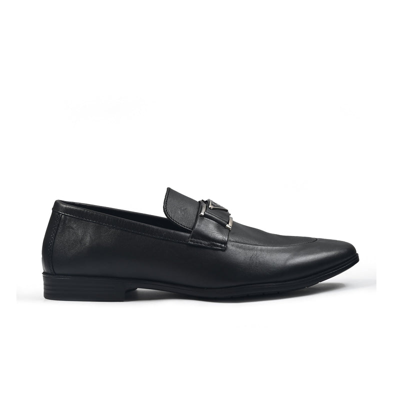 BLACK ANILINE LEATHER SHOES - Hi-Street