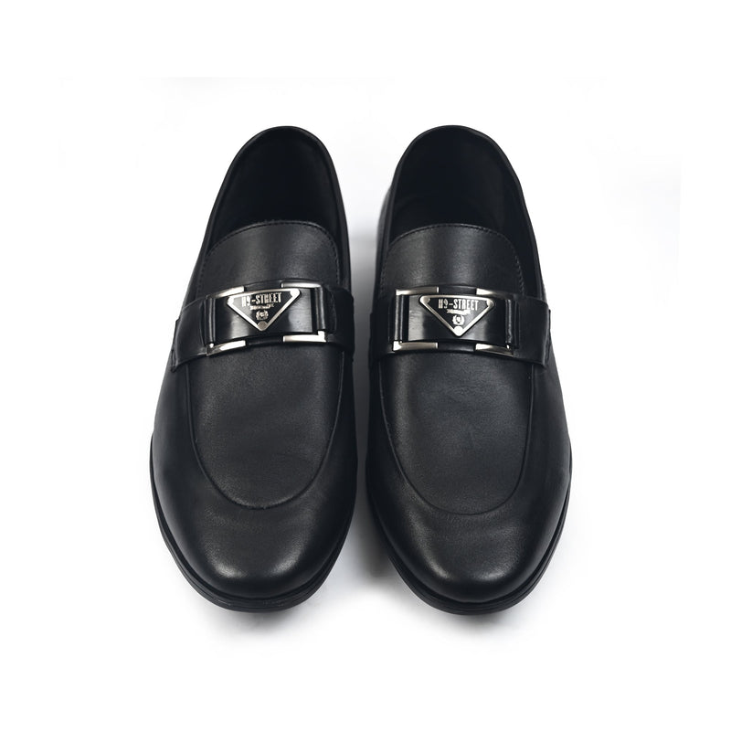 BLACK ANILINE LEATHER SHOES - Hi-Street