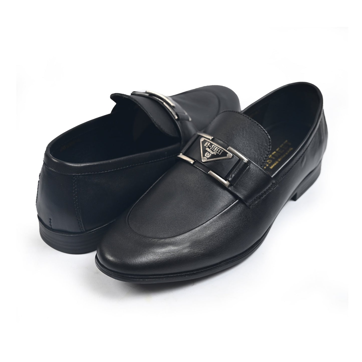 BLACK ANILINE LEATHER SHOES - Hi-Street