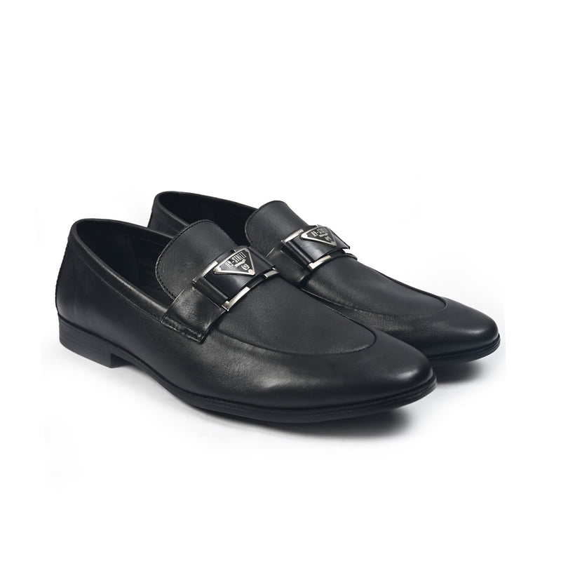BLACK ANILINE LEATHER SHOES - Hi-Street
