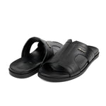 BLACK ANILINE LEATHER SLIPPER - Hi-Street