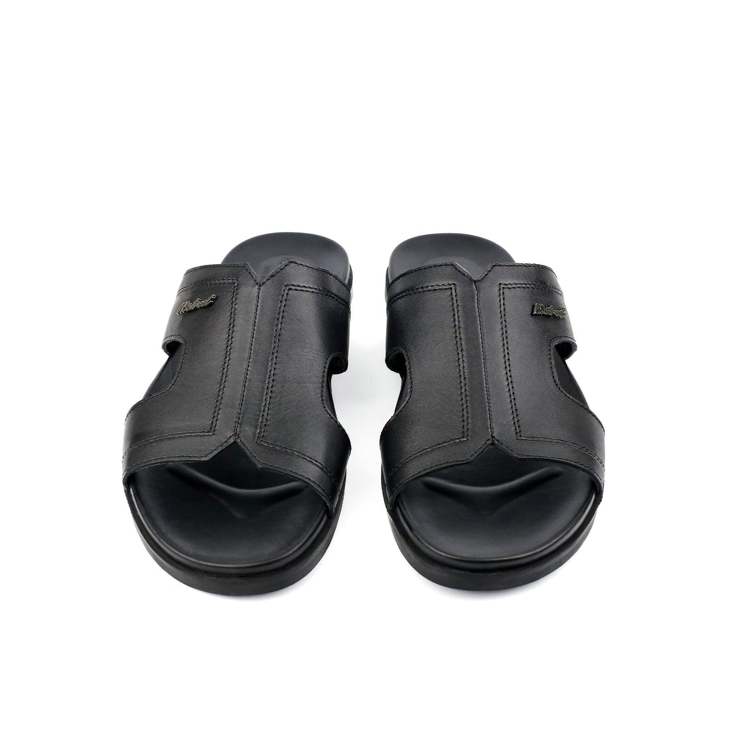BLACK ANILINE LEATHER SLIPPER - Hi-Street