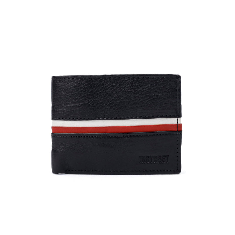 BLACK ANILINE LEATHER WALLET - Hi-Street