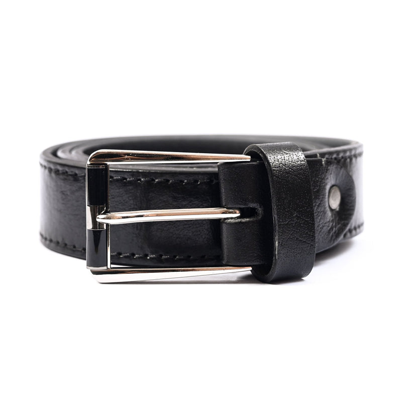BLACK COW LEATHER BELT - Hi-Street