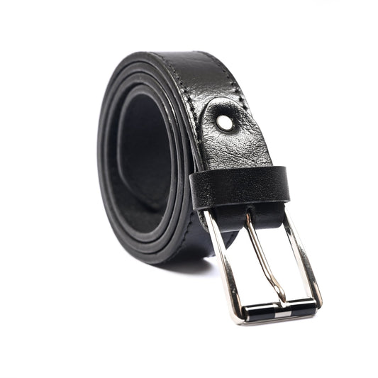 BLACK COW LEATHER BELT - Hi-Street
