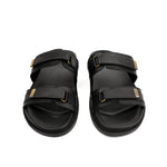 BLACK DOUBLE STRIPE SLIPPER - Hi-Street