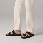 BLACK DOUBLE STRIPE SLIPPER - Hi-Street