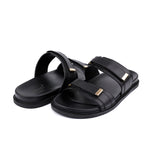 BLACK DOUBLE STRIPE SLIPPER - Hi-Street