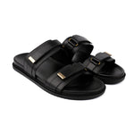 BLACK DOUBLE STRIPE SLIPPER - Hi-Street