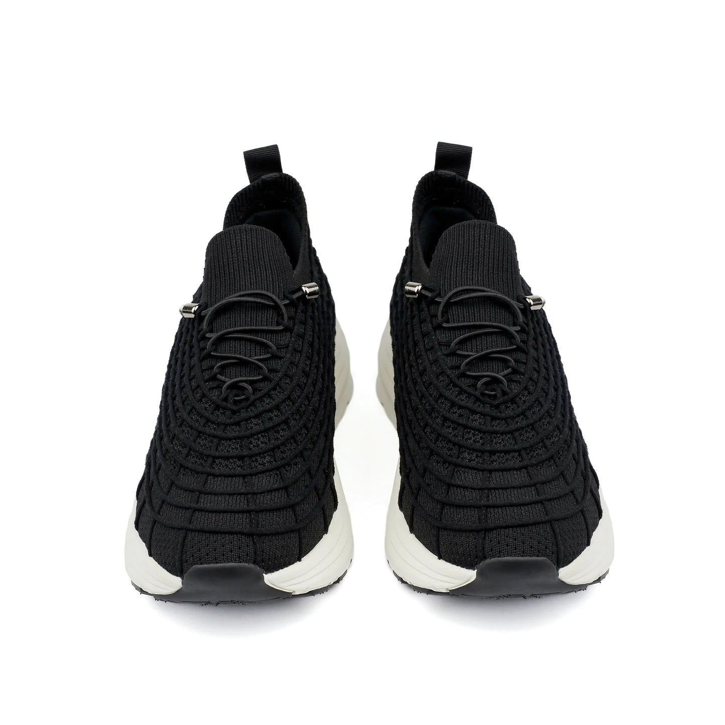 BLACK KNITED COMFORT SHOES - Hi-Street