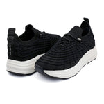 BLACK KNITED COMFORT SHOES - Hi-Street