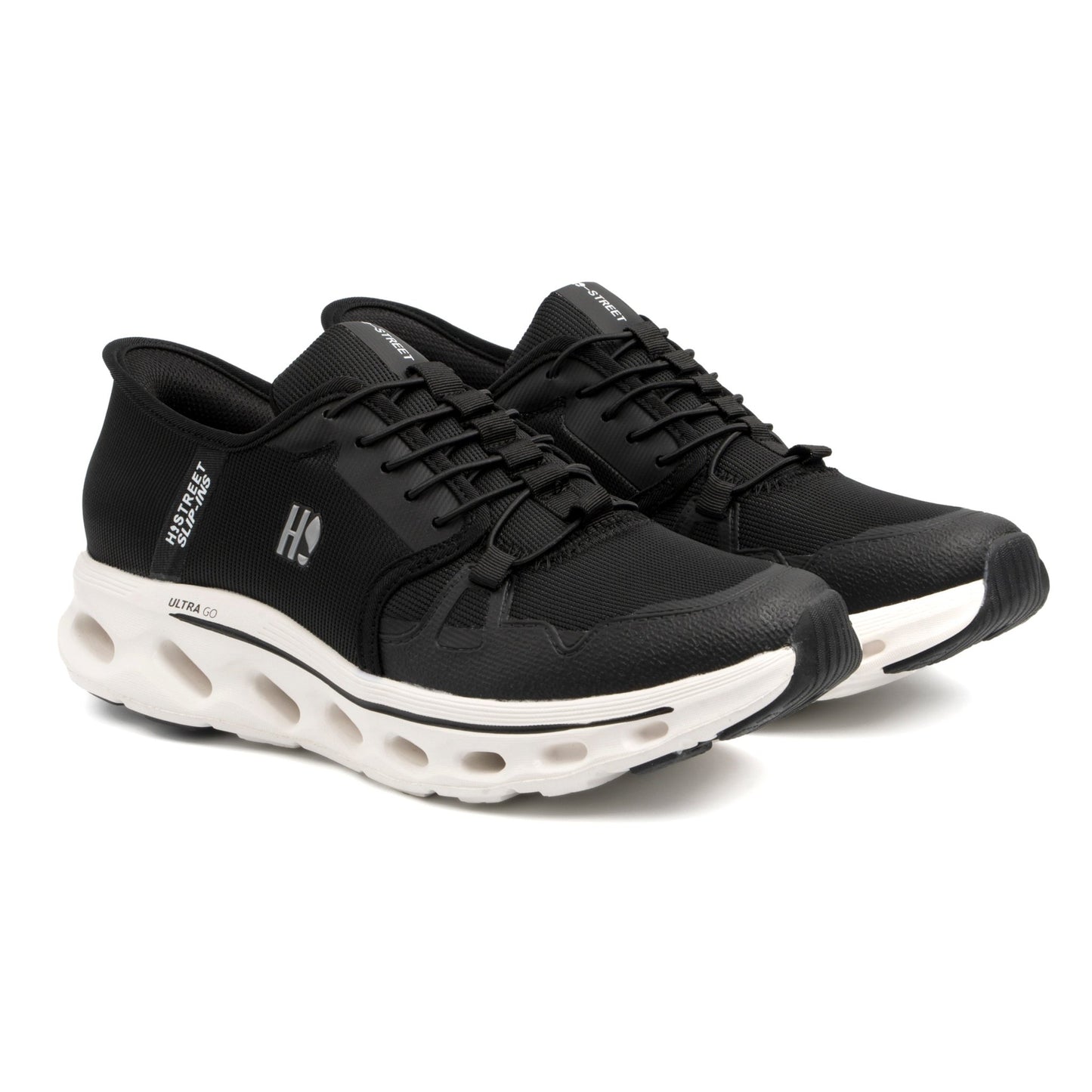 BLACK LACE UP STYLE SLIP IN - Hi-Street