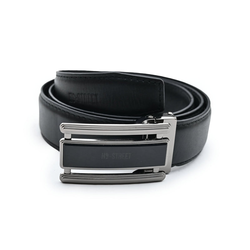 BLACK LEATHER BELT - Hi-Street