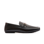 BLACK LEATHER CLASSIC MOCCASINS - Hi-Street