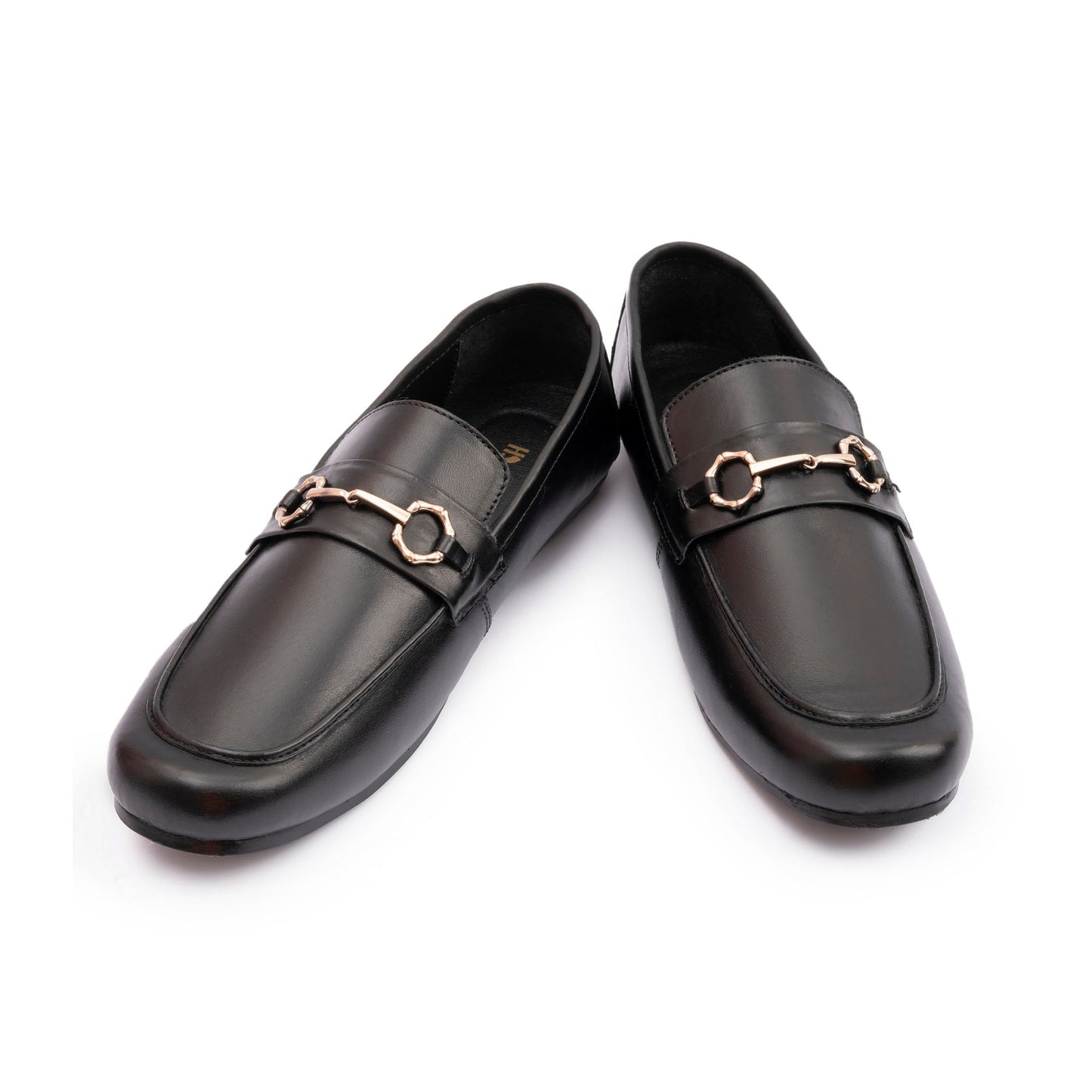 BLACK LEATHER CLASSIC MOCCASINS - Hi-Street