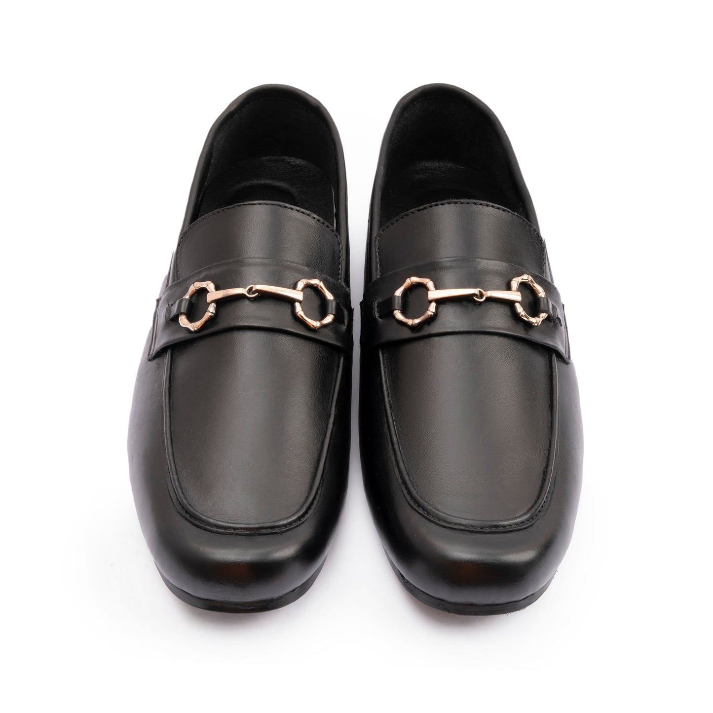 BLACK LEATHER CLASSIC MOCCASINS - Hi-Street