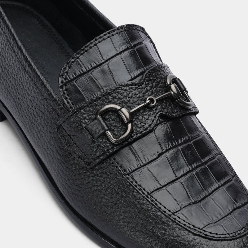 BLACK LEATHER COMFORT SHOES - Hi-Street