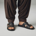BLACK LEATHER EVA SLIPPER - Hi-Street