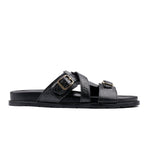 BLACK LEATHER EVA SLIPPER - Hi-Street