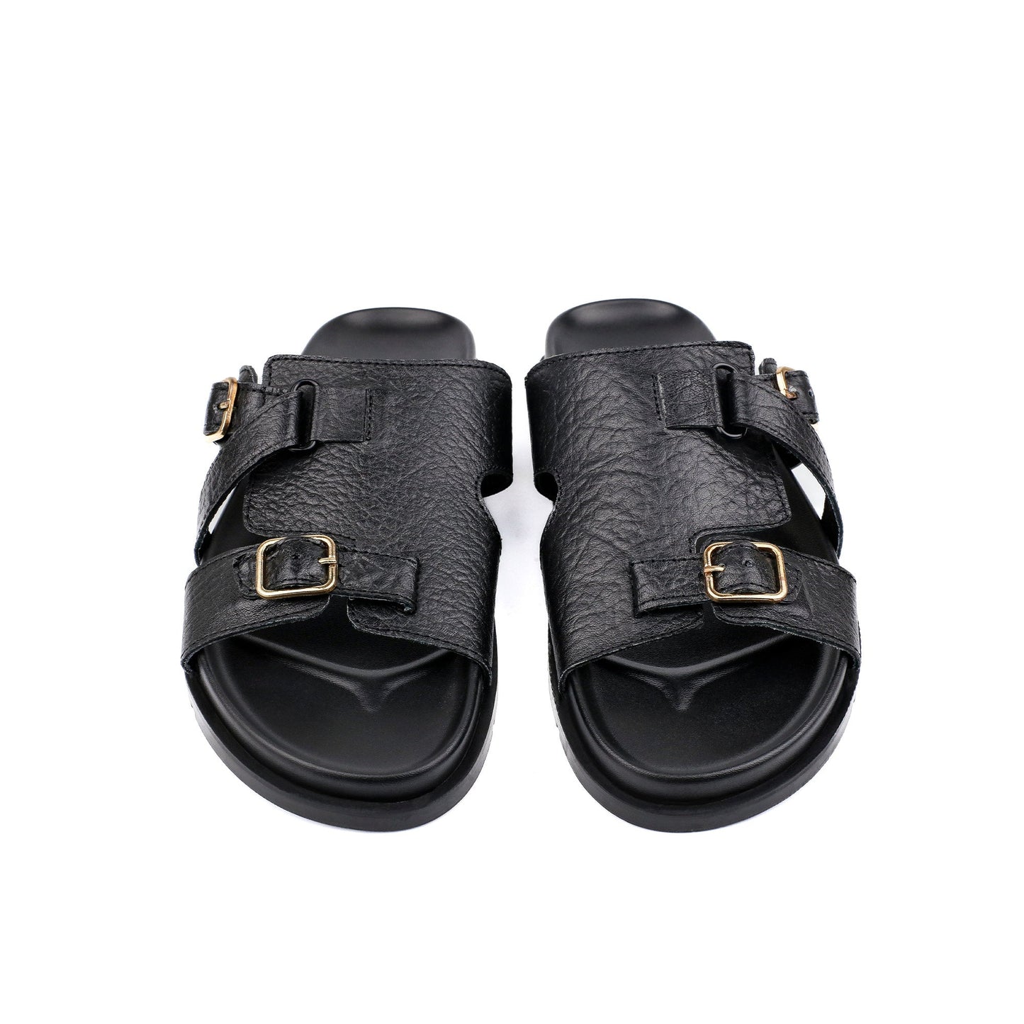 BLACK LEATHER EVA SLIPPER - Hi-Street