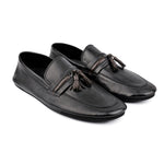 BLACK LEATHER FLEXIBLE LOAFER - Hi-Street