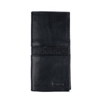 BLACK LEATHER LONG WALLET - Hi-Street