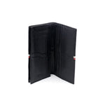 BLACK LEATHER LONG WALLET - Hi-Street