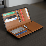 BLACK LEATHER LONG WALLET - Hi-Street